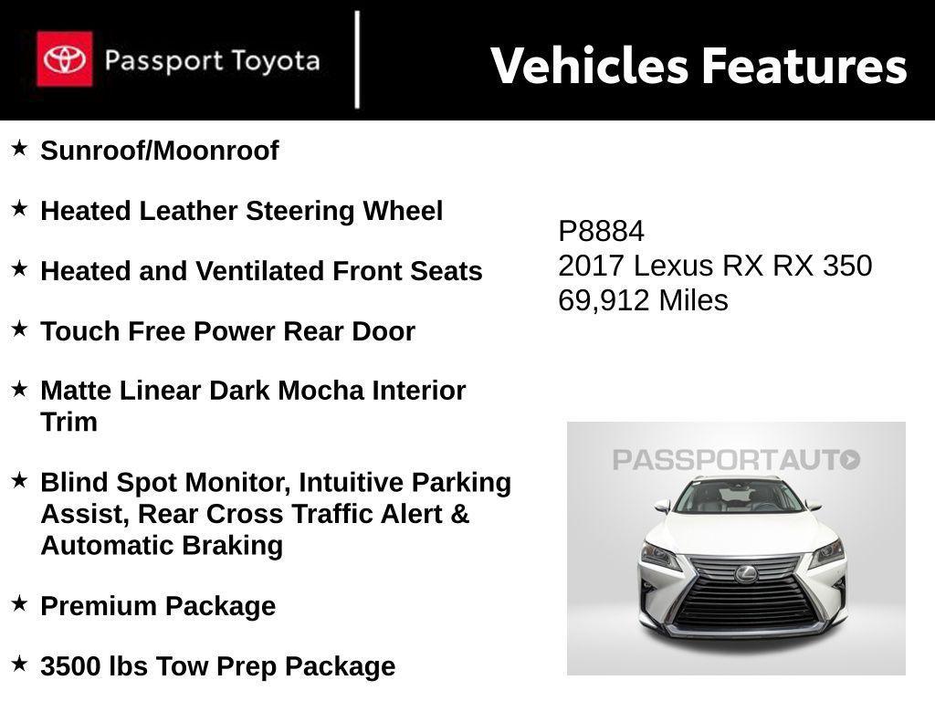 used 2017 Lexus RX 350 car, priced at $25,800