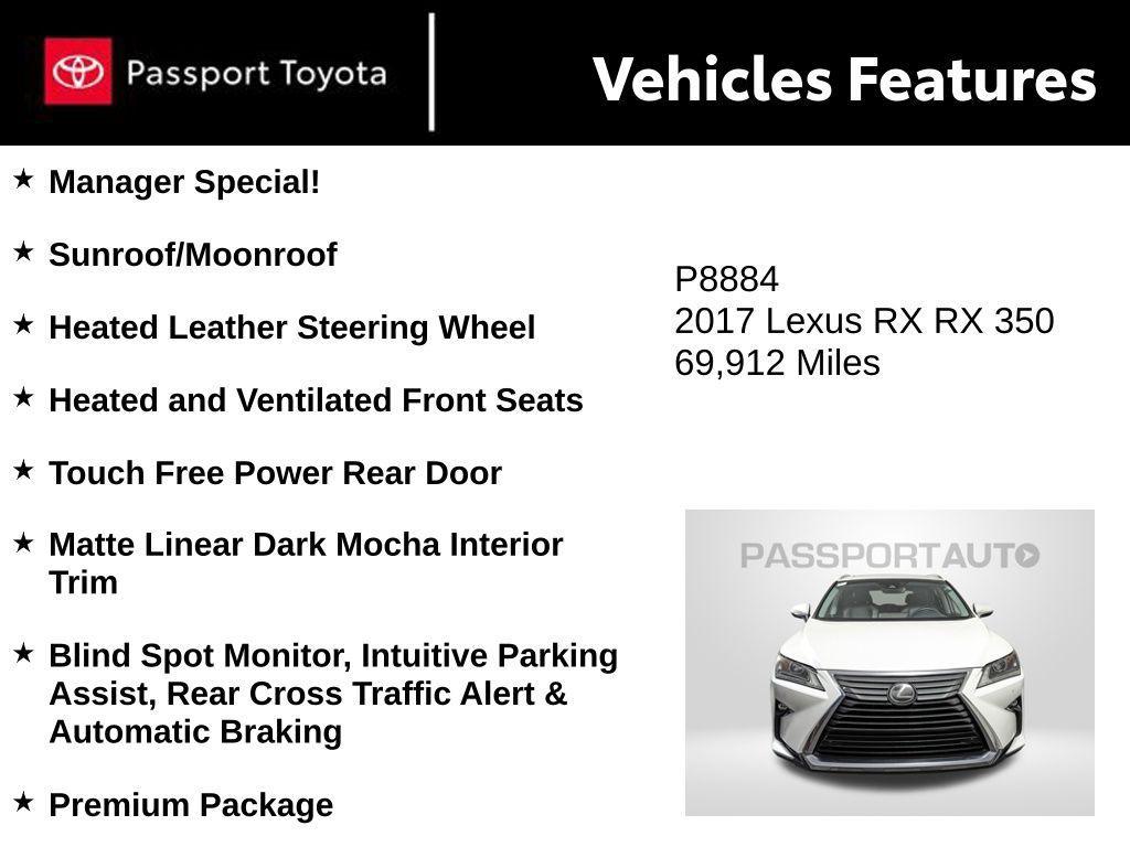 used 2017 Lexus RX 350 car, priced at $25,000