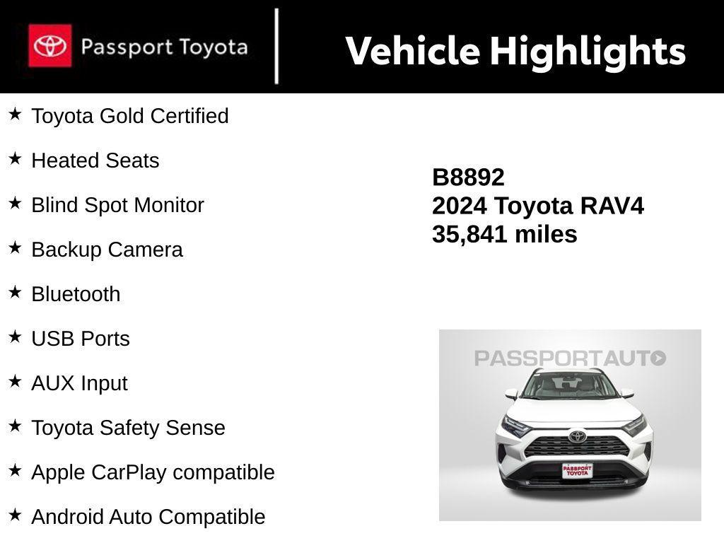 used 2024 Toyota RAV4 car, priced at $30,485