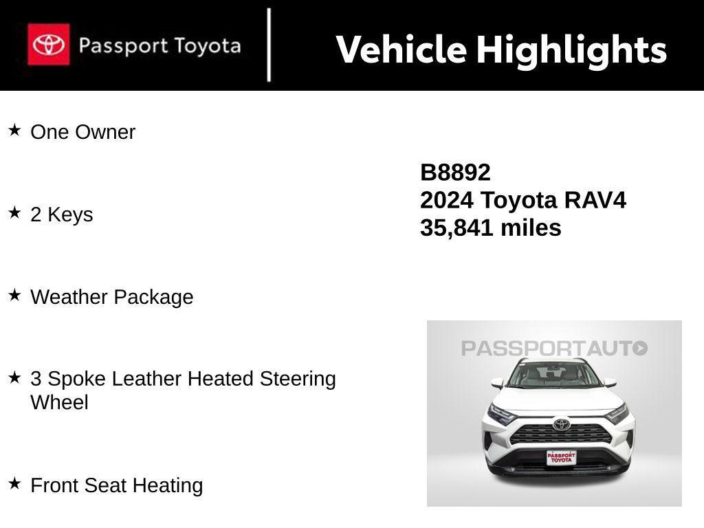 used 2024 Toyota RAV4 car, priced at $30,485