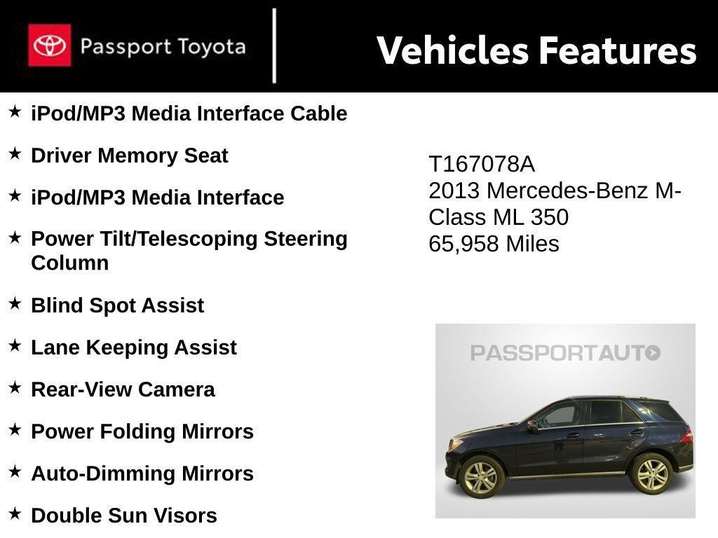 used 2013 Mercedes-Benz M-Class car, priced at $13,130