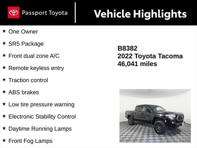 used 2022 Toyota Tacoma car, priced at $32,900