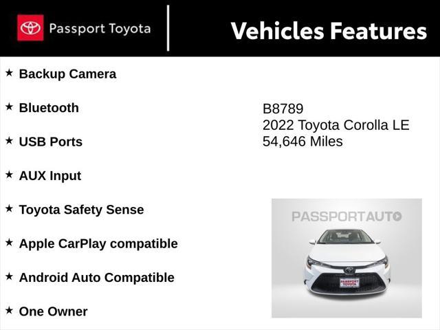 used 2022 Toyota Corolla car, priced at $18,901