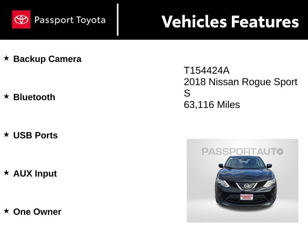 used 2018 Nissan Rogue Sport car, priced at $13,632