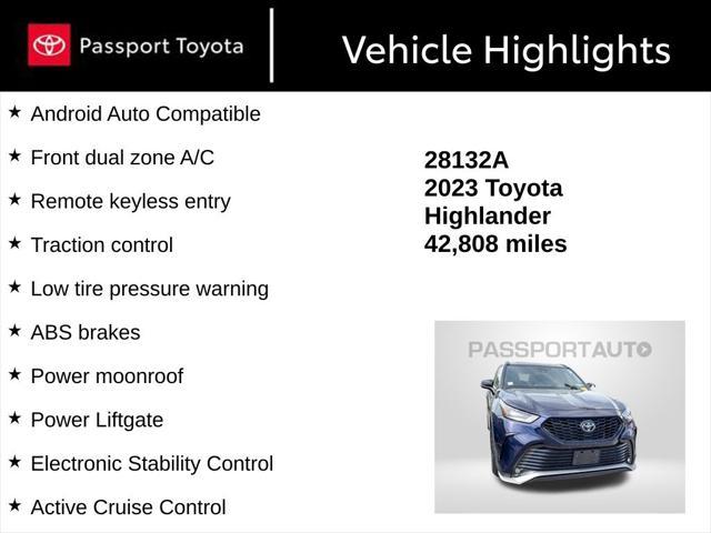 used 2023 Toyota Highlander car, priced at $41,400