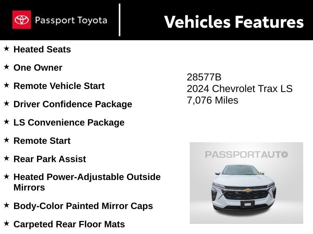 used 2024 Chevrolet Trax car, priced at $20,751