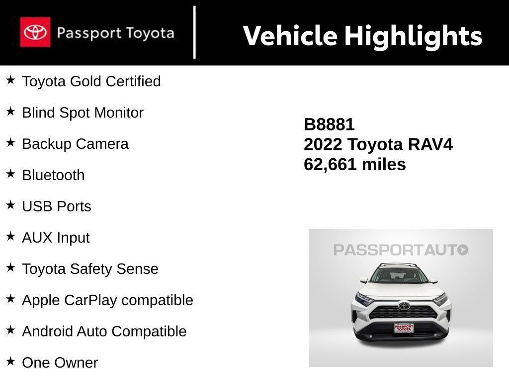 used 2022 Toyota RAV4 car, priced at $26,436