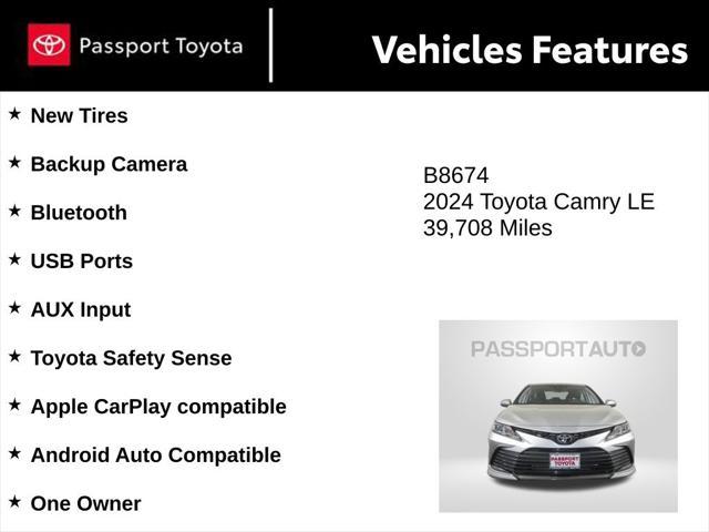 used 2024 Toyota Camry car, priced at $22,433