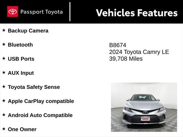 used 2024 Toyota Camry car, priced at $23,855