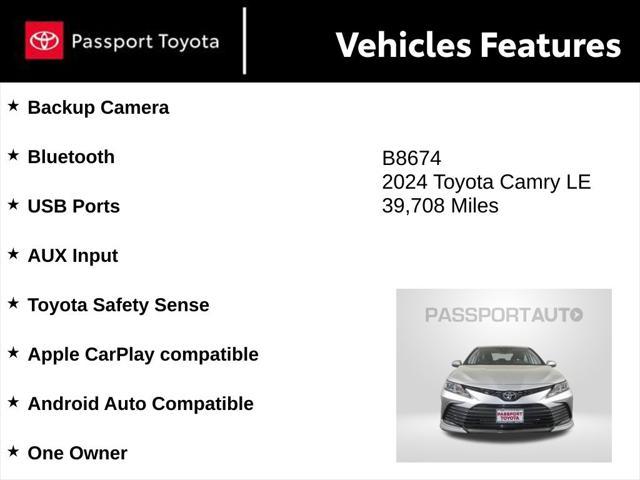 used 2024 Toyota Camry car, priced at $23,821