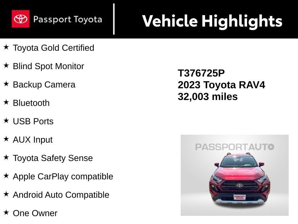used 2023 Toyota RAV4 car, priced at $31,000