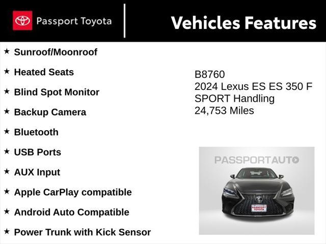 used 2024 Lexus ES 350 car, priced at $42,500
