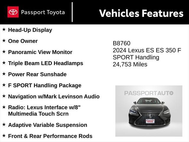used 2024 Lexus ES 350 car, priced at $42,500