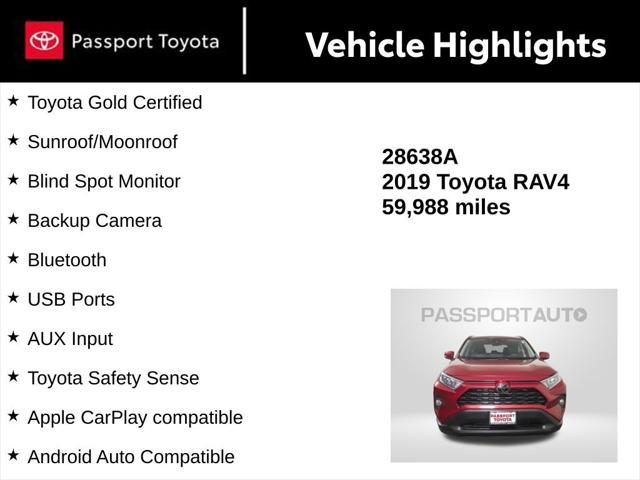 used 2019 Toyota RAV4 car, priced at $26,305