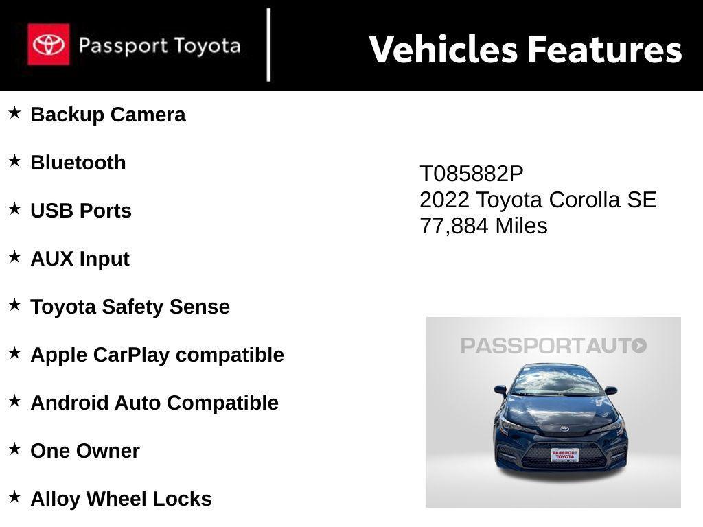 used 2022 Toyota Corolla car, priced at $17,364
