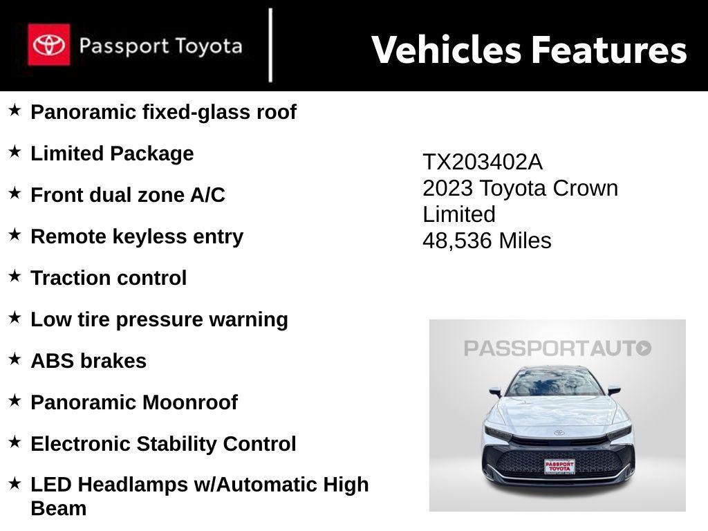 used 2023 Toyota Crown car, priced at $31,519