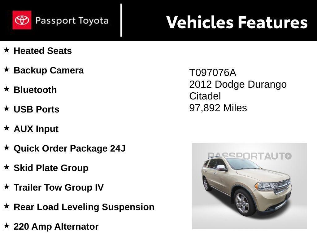 used 2012 Dodge Durango car, priced at $11,400