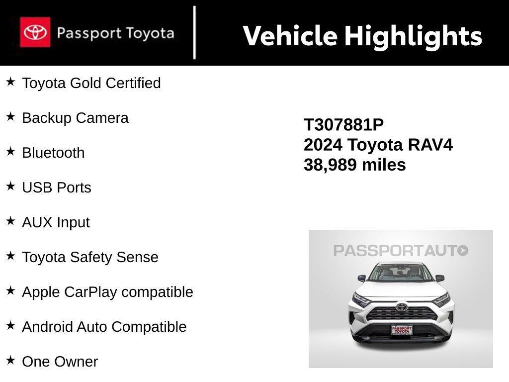 used 2024 Toyota RAV4 car, priced at $26,770