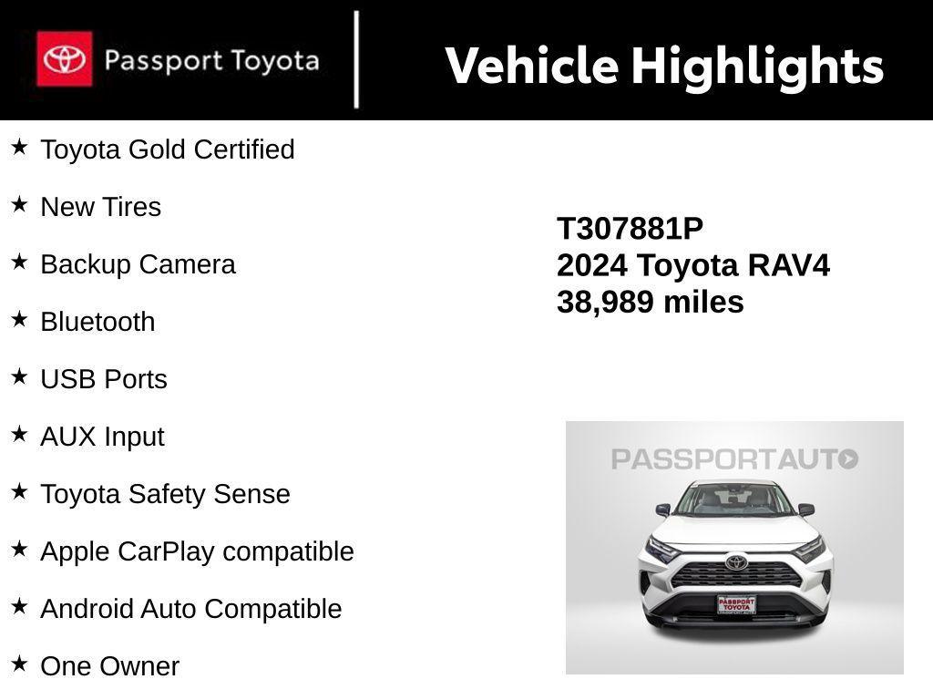 used 2024 Toyota RAV4 car, priced at $26,154