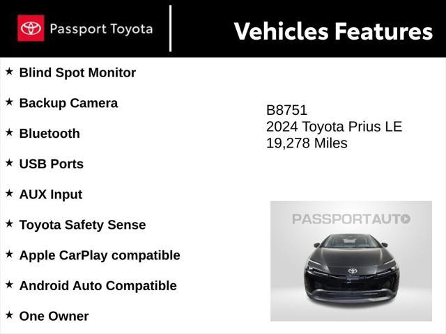 used 2024 Toyota Prius car, priced at $27,808