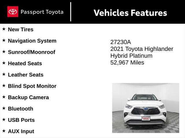 used 2021 Toyota Highlander Hybrid car, priced at $40,520