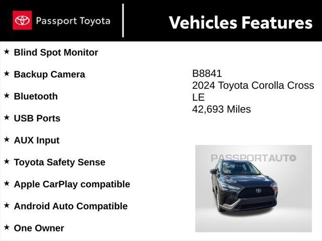 used 2024 Toyota Corolla Cross car, priced at $24,205