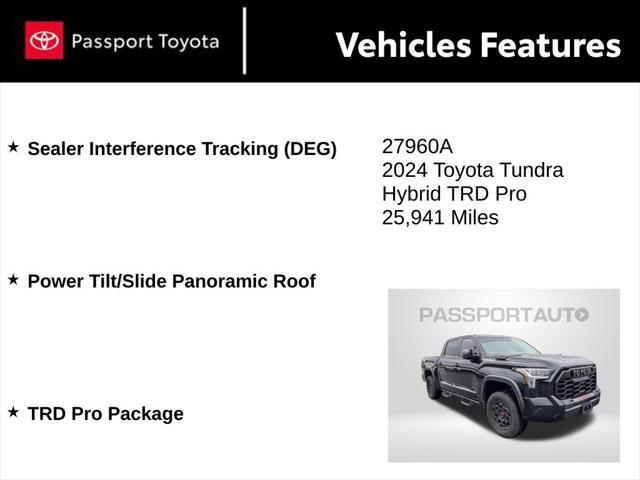 used 2024 Toyota Tundra Hybrid car, priced at $64,451