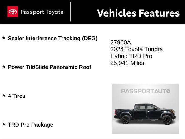 used 2024 Toyota Tundra Hybrid car, priced at $63,000