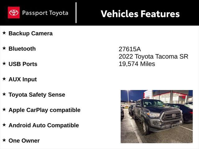 used 2022 Toyota Tacoma car, priced at $31,172