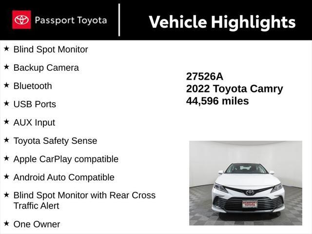 used 2022 Toyota Camry car, priced at $22,289