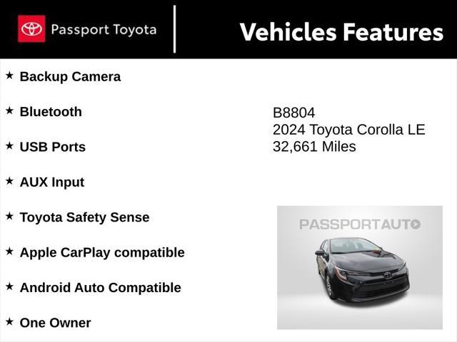 used 2024 Toyota Corolla car, priced at $21,780