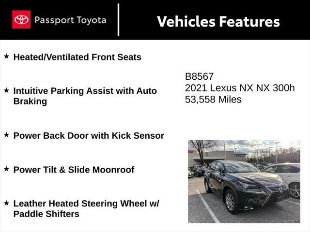 used 2021 Lexus NX 300h car, priced at $32,784