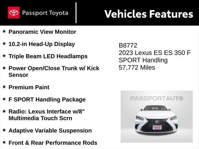 used 2023 Lexus ES 350 car, priced at $36,500