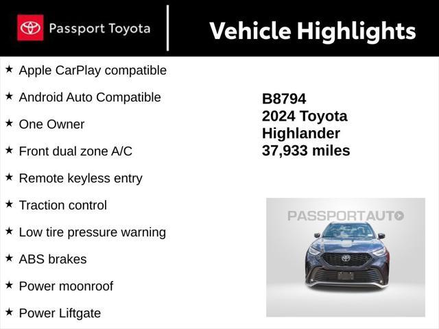 used 2024 Toyota Highlander car, priced at $42,560
