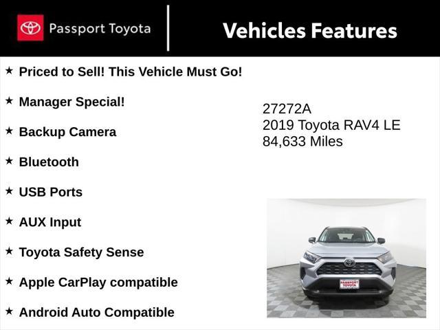 used 2019 Toyota RAV4 car, priced at $19,500