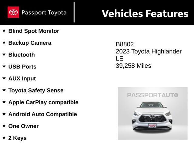 used 2023 Toyota Highlander car, priced at $34,266