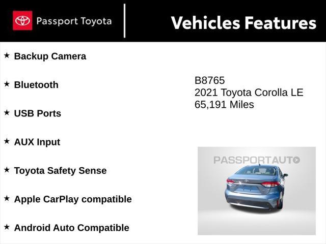 used 2021 Toyota Corolla car, priced at $17,834