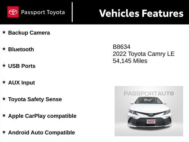 used 2022 Toyota Camry car, priced at $20,700