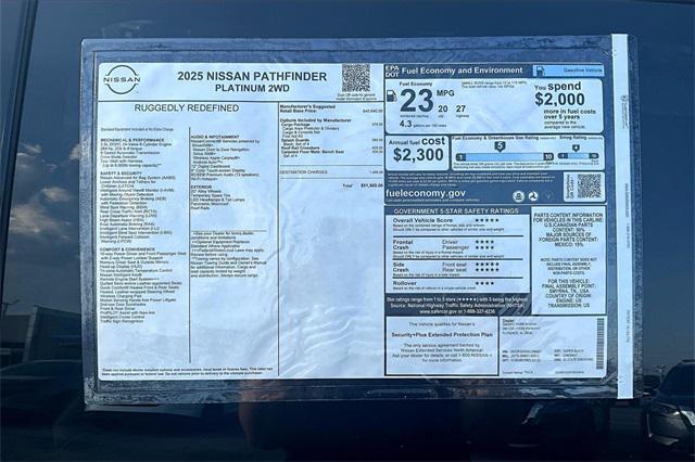 new 2025 Nissan Pathfinder car, priced at $44,021