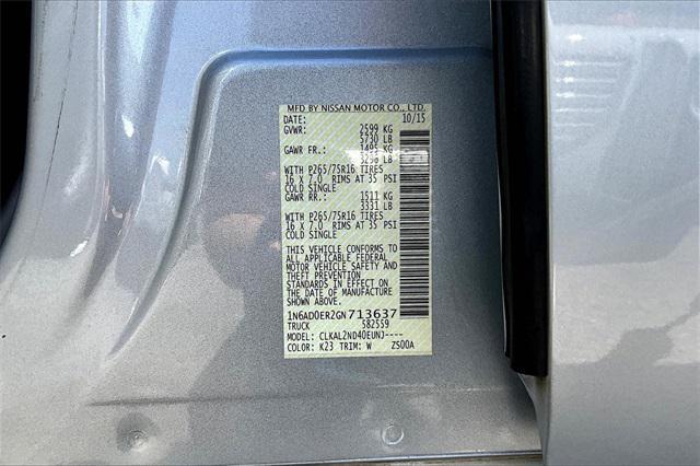 used 2016 Nissan Frontier car, priced at $16,400