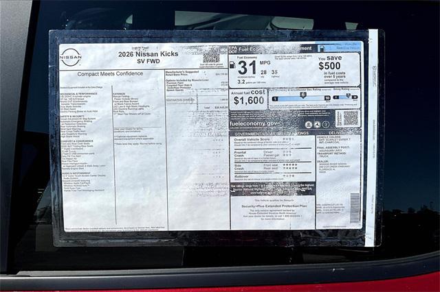 new 2026 Nissan Kicks car, priced at $26,645