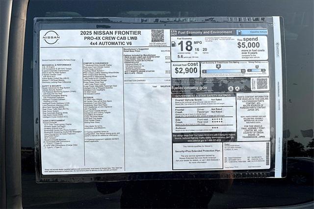 new 2025 Nissan Frontier car, priced at $40,868
