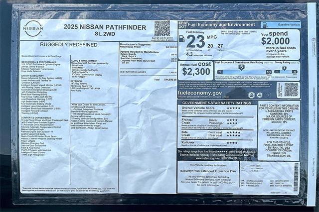 new 2025 Nissan Pathfinder car, priced at $37,027