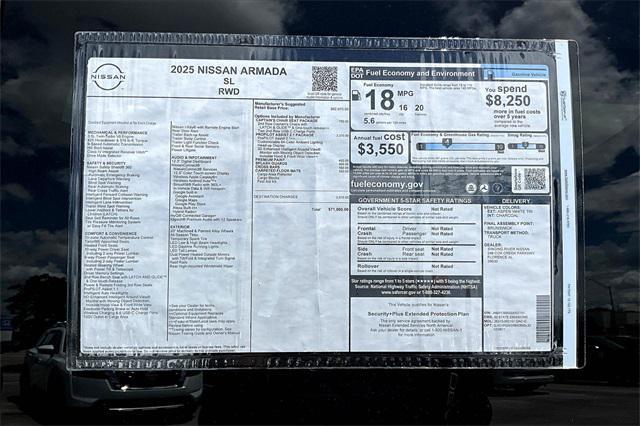 new 2025 Nissan Armada car, priced at $71,060