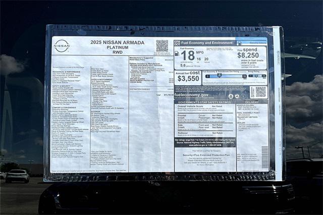 new 2025 Nissan Armada car, priced at $73,750