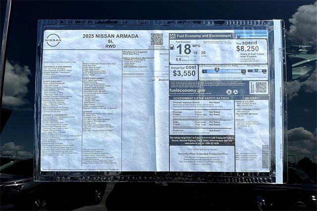 new 2025 Nissan Armada car, priced at $65,620