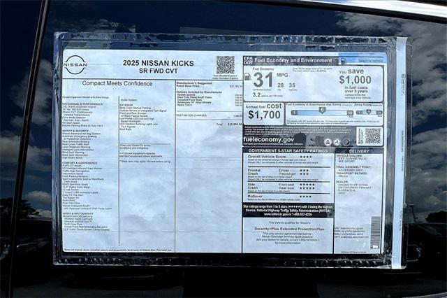 new 2025 Nissan Kicks car, priced at $28,995