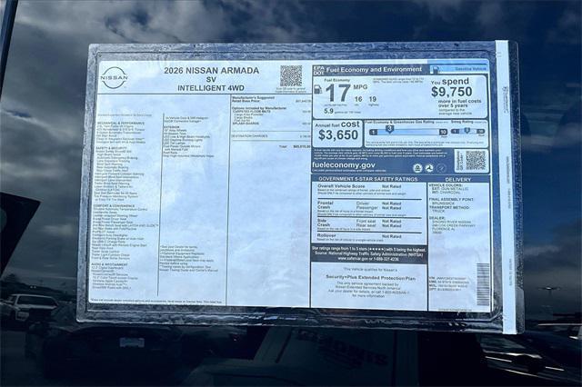 new 2026 Nissan Armada car, priced at $65,015