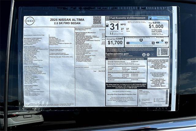 new 2025 Nissan Altima car, priced at $34,725