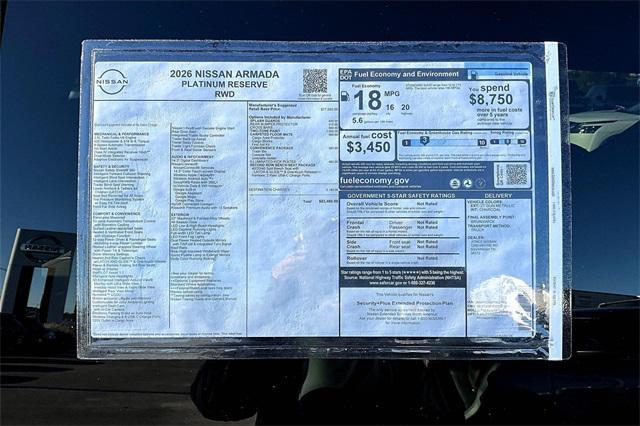 new 2026 Nissan Armada car, priced at $83,460